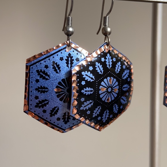 Handmade Turkish Copper Earrings - Picture 1 of 8